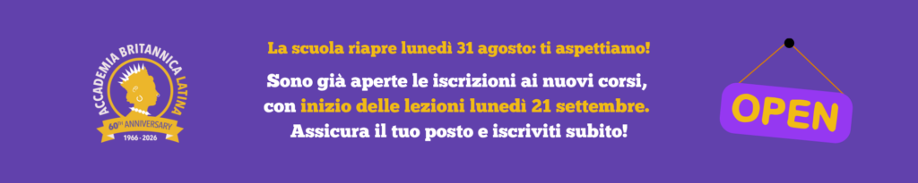 Sono aperte le iscrizioni ai nuovi corsi, con inizio delle lezioni lunedì 21 settembre.